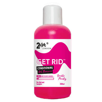 2AM LONDON Get Rid Conditioning peach scented Gel nail polish Remover 500ml