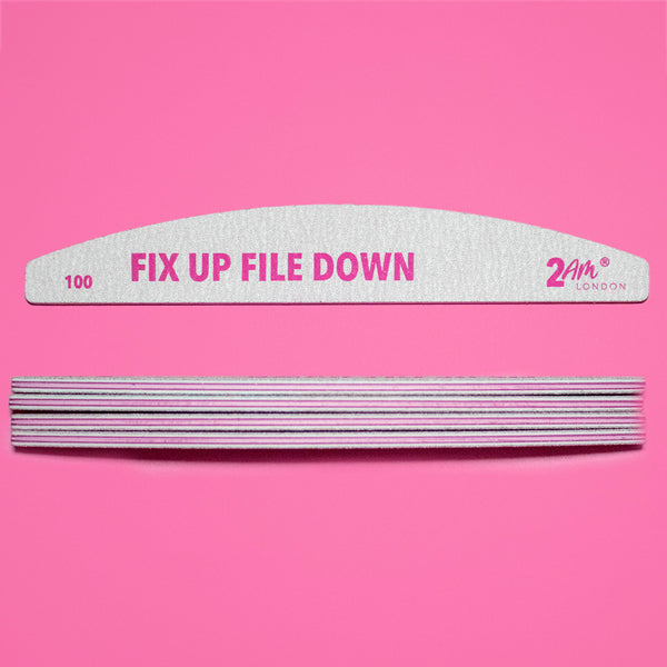 Fix Up File Down 100/100 Grit Nail Files - 2AM LONDON