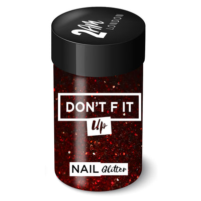 Don't F It Up Red Nail Glitter 10g - 2AM LONDON