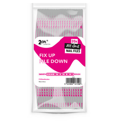 FIX UP FILE DOWN NAIL 100 GRIT NAIL FILES 20 PACK